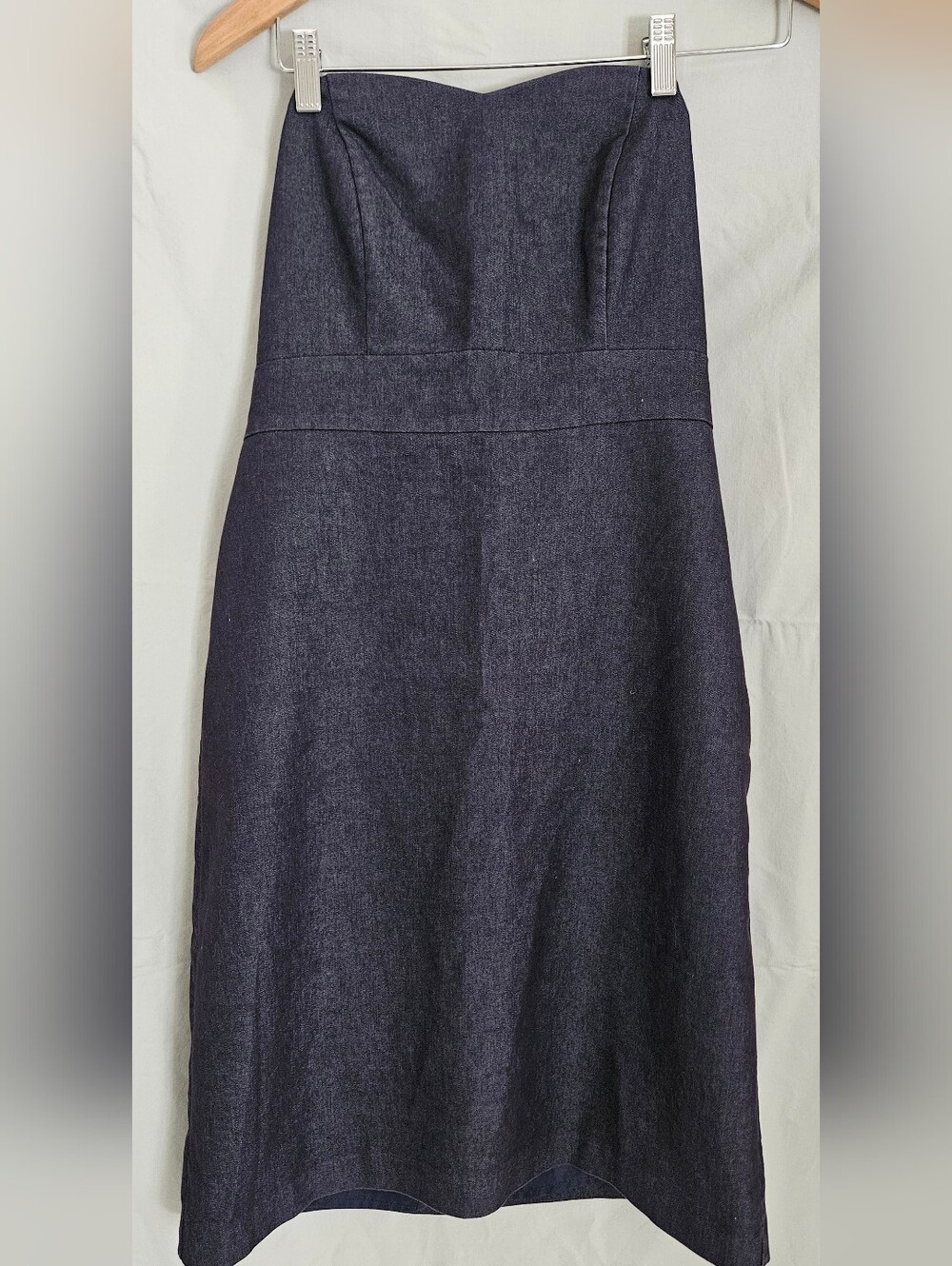 Merona Strapless Navy Lightweight Denim Midi Dress